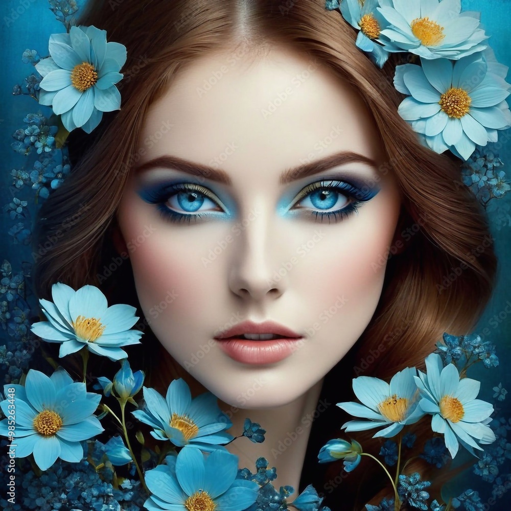 Frau mit Blumen Frau mit Blumen