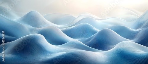 Elegant Smooth Wave Gradient Stripes in Soft Blue and Grey Tones for Business and Technology Themes