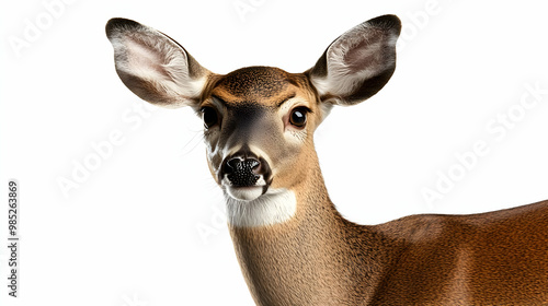 Closeup of a Young Deer wit...