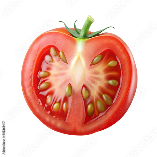 Wallpaper Mural tomato slice isolated on transparent background, cut out Torontodigital.ca