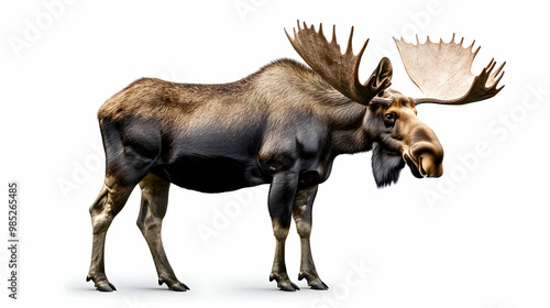 Moose Illustration with Lar...