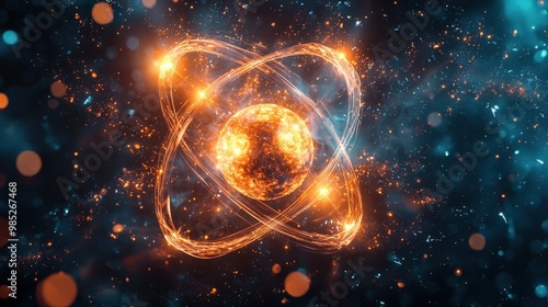 Control rods managing energy in a nuclear fission process, visualizing atomic regulation.