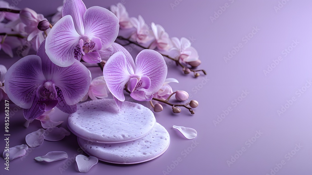 Orchid flower breast pads for breastfeeding. Orchid flower breast pads for breastfeeding.
