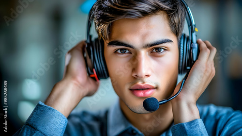 Man wearing headset - Photo