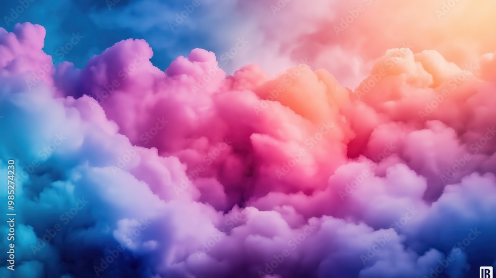 Dramatic and ethereal swirling clouds in vibrant pastel hues creating a captivating and mystical atmospheric backdrop Dramatic and ethereal swirling clouds in vibrant pastel hues creating a captivating and mystical atmospheric backdrop