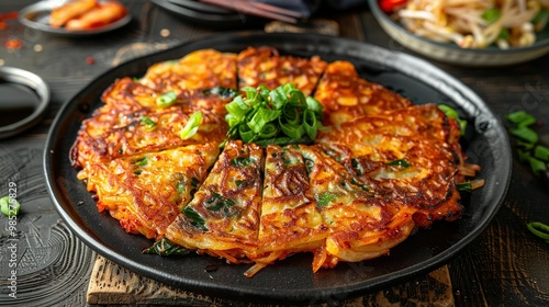 Wallpaper Mural Front View of Pan-Fried Korean Kimchi Pancakes (Kimchi Jeon) Torontodigital.ca