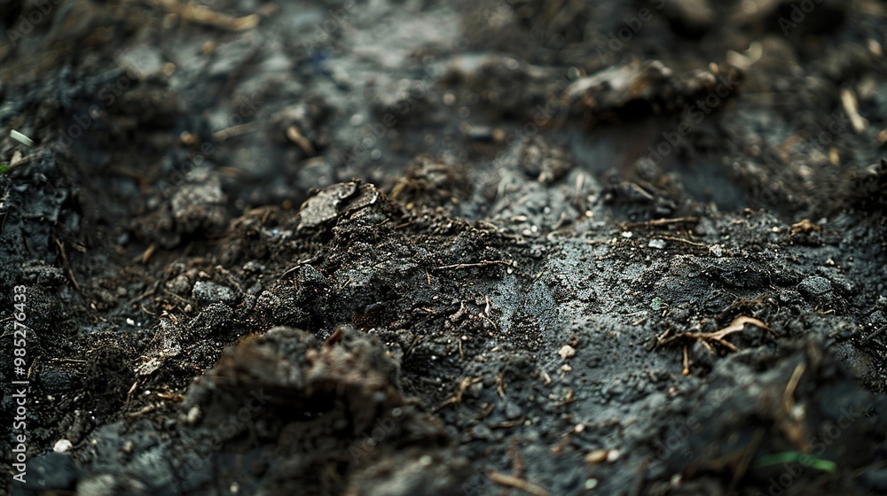 Close-up Texture of Rich Soil: A Natural Background Close-up Texture of Rich Soil: A Natural Background