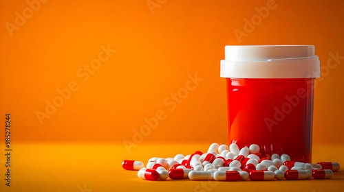 Red and White Capsules Spil...