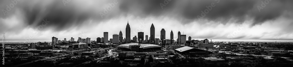 Naklejka premium Panoramic skyline 