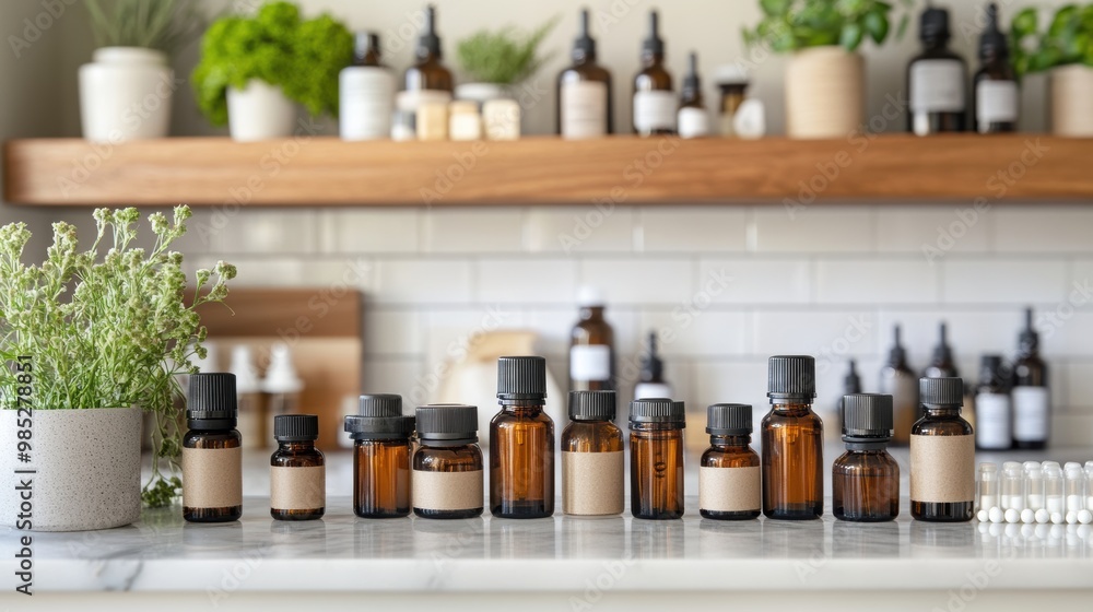 Organized Display of Homeopathic Remedies in Glass Organized Display of Homeopathic Remedies in Glass