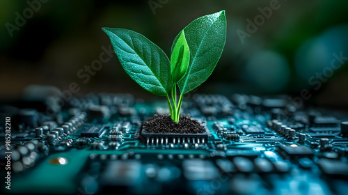 Green Plant Growing From Ci...