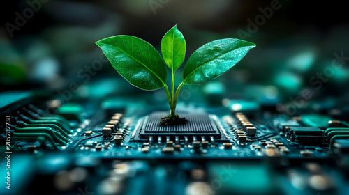 Green Sprout Growing from a...