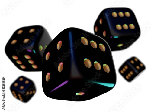 dice on black