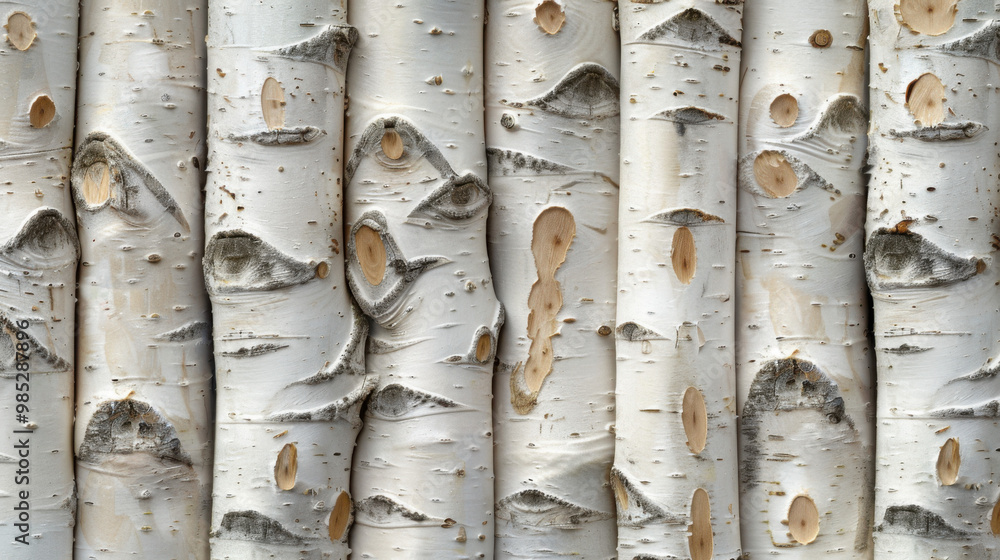 Fototapeta premium Close Up Of Birch Bark Texture