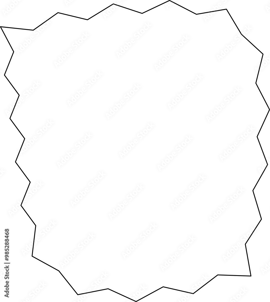 Obraz premium Zig zag wavy edge geometric shape. Elements for decoration