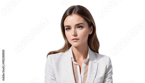  gorgeous businesswoman looking pensive background white gorgeous businesswoman pensive white background professional thoughtful contemplative serious focused elegant corporate executive entrepreneur