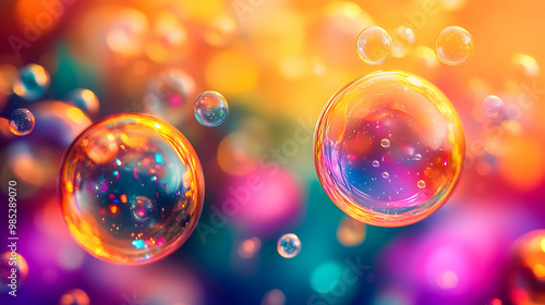 Colorful Bubbles Abstract B...