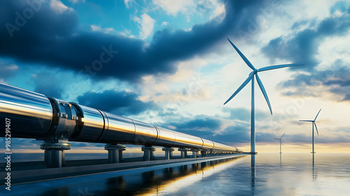 Wind Turbines and Pipeline ...