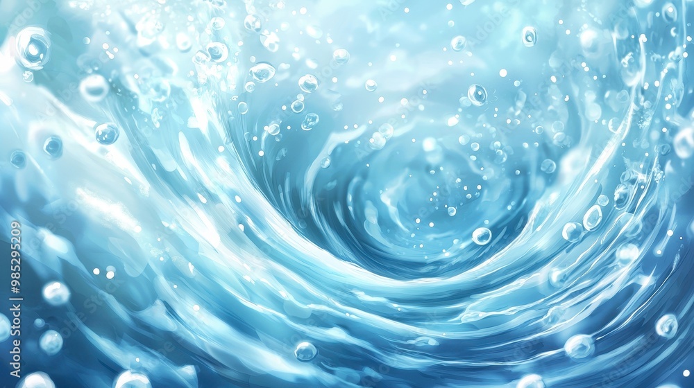 Swirling water in shades of blue with bubbles and ripples, high-resolution water texture. Swirling water in shades of blue with bubbles and ripples, high-resolution water texture.