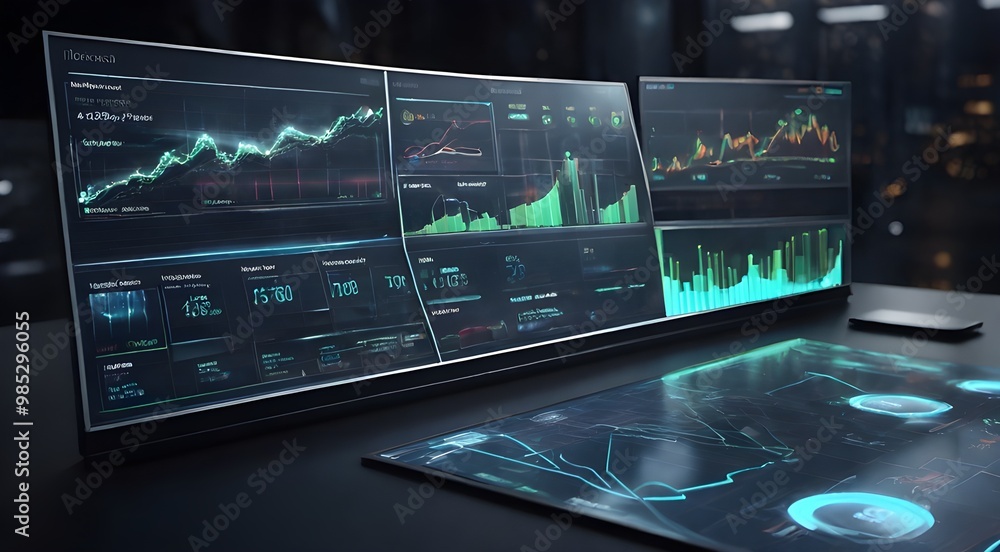 3D arrow with a sleek graph interface, showcasing business growth and financial progress. Perfect for corporate visuals. 3D arrow with a sleek graph interface, showcasing business growth and financial progress. Perfect for corporate visuals.