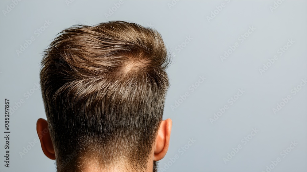 Side-by-side before-and-after images of hair restoration, with testimonial text overlay, showing thicker hair and natural regrowth, Digital Illustration, Clean Layout Side-by-side before-and-after images of hair restoration, with testimonial text overlay, showing thicker hair and natural regrowth, Digital Illustration, Clean Layout