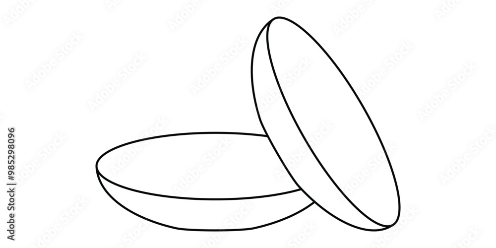Contact lens icon isolated on white background. Contact lens icon isolated on white background.