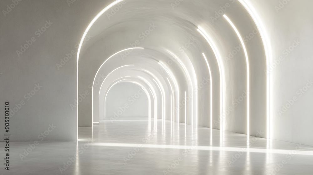 corridor with columns and arches corridor with columns and arches
