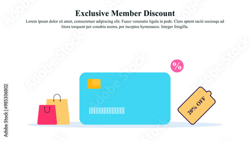 The illustration concept showcases the special discounts and offers exclusively to loyalty program members.