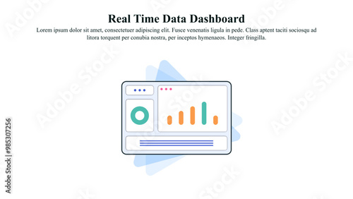 Illustration concept of real time data dashboard.