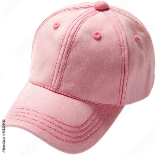 Pink cap hat on transparent background