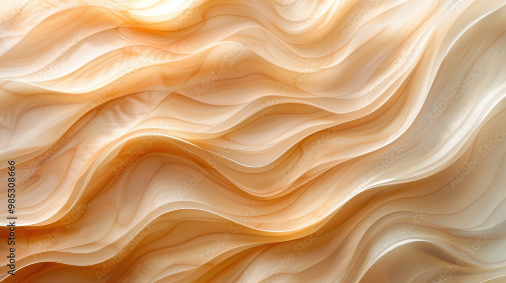 Obraz premium Abstract Wood Texture with Wavy Lines