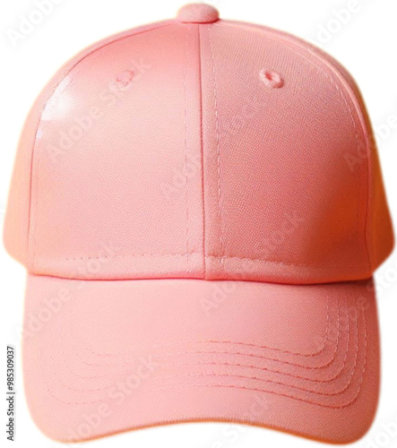 Pink cap hat on transparent background