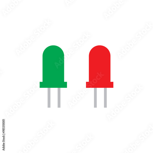 led icon vector, led sign. light flat trendy style on white background..eps