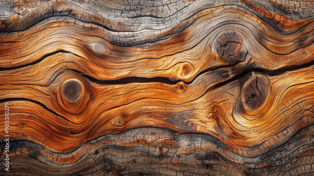 Close-up of Knotty Wood Grain Texture Close-up of Knotty Wood Grain Texture