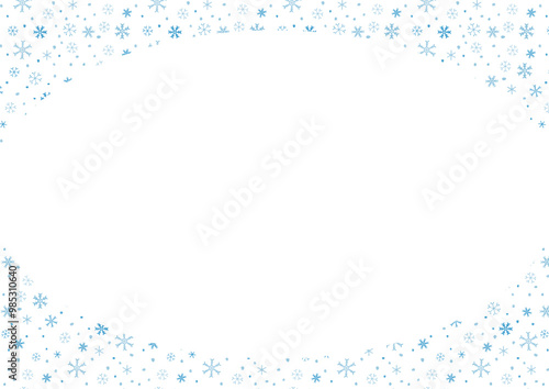 Simple blue snow crystal background illustration4