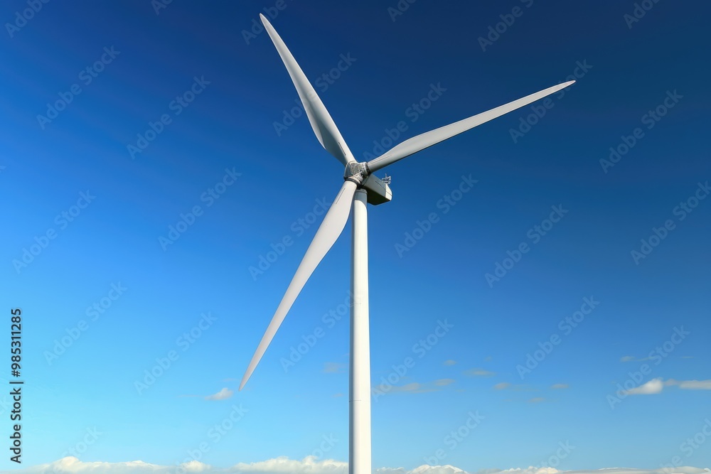 Close-up of wind turbine blades, green energy, dynamic angle shot Close-up of wind turbine blades, green energy, dynamic angle shot