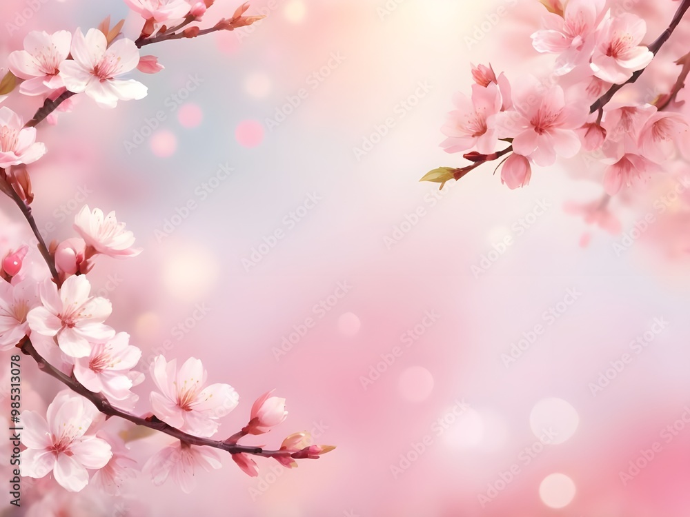 abstract pastel blur spring summer light delicate pastel pink bokeh background texture border with bright soft color cherry blossoms abstract pastel blur spring summer light delicate pastel pink bokeh background texture border with bright soft color cherry blossoms