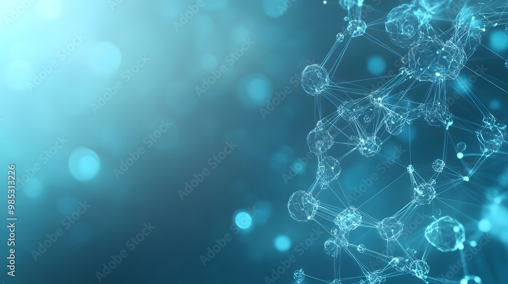 Abstract Blue Network with Interconnected Nodes and Lines Abstract Blue Network with Interconnected Nodes and Lines