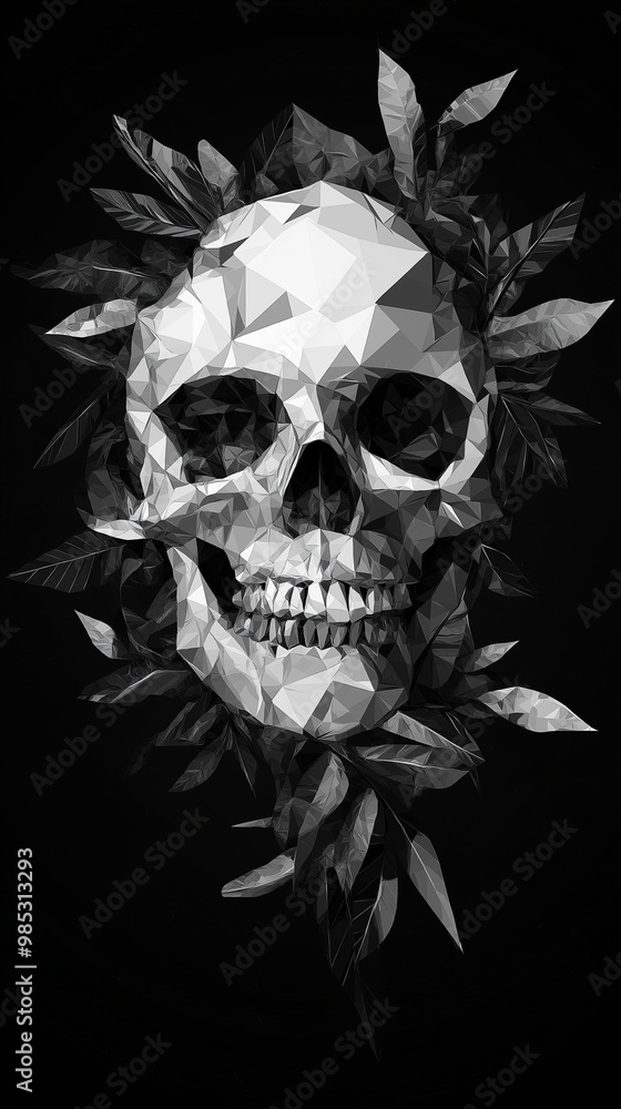 skull on black skull on black