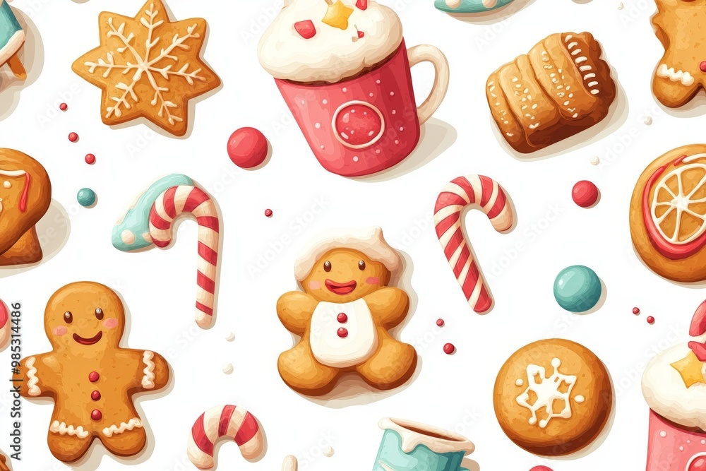 pattern of gingerbread cookies candy pattern of gingerbread cookies candy
