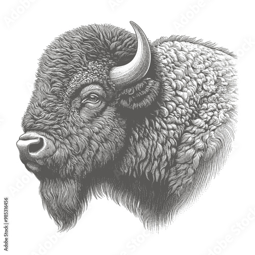 bison vector illustration
