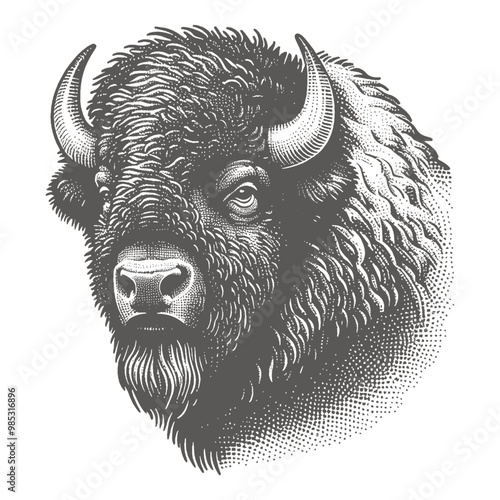 bison vector illustration