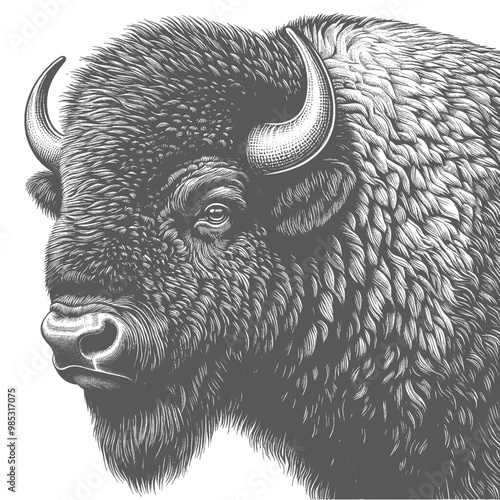 bison vector illustration