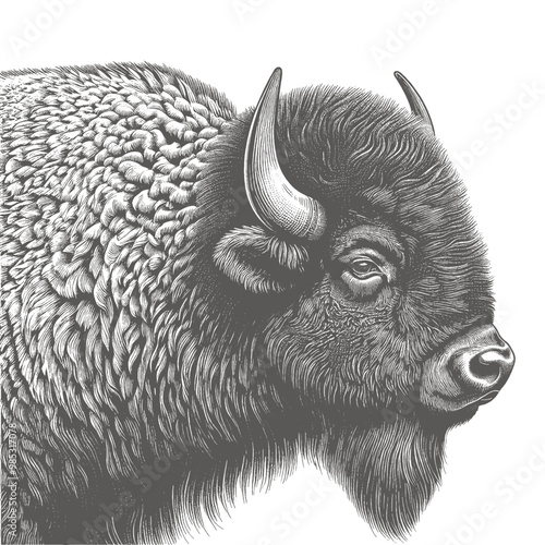 bison vector illustration