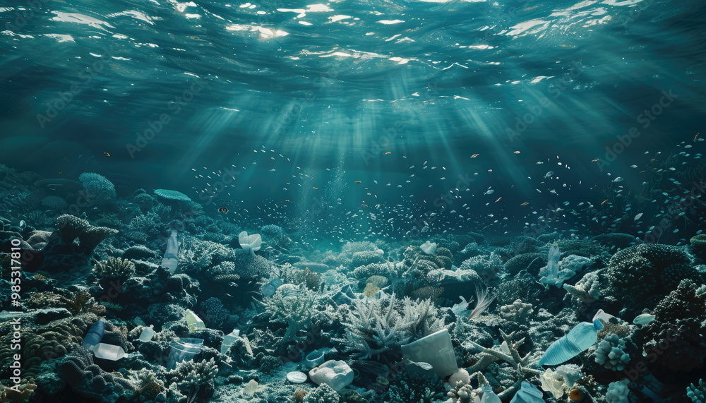 Plastic Pollution on a Coral Reef Plastic Pollution on a Coral Reef