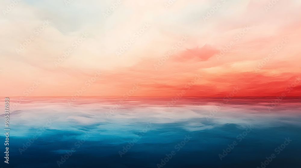 serene landscape featuring softly blurred gradient of colors, transitioning from warm reds to cool blues, evoking sense of calm and tranquility serene landscape featuring softly blurred gradient of colors, transitioning from warm reds to cool blues, evoking sense of calm and tranquility