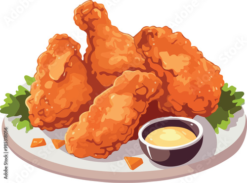 Fried chicken on a dish