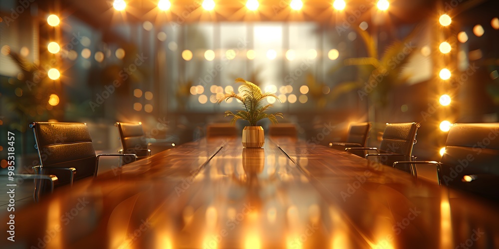 Obraz premium Meeting table in conference room for product display