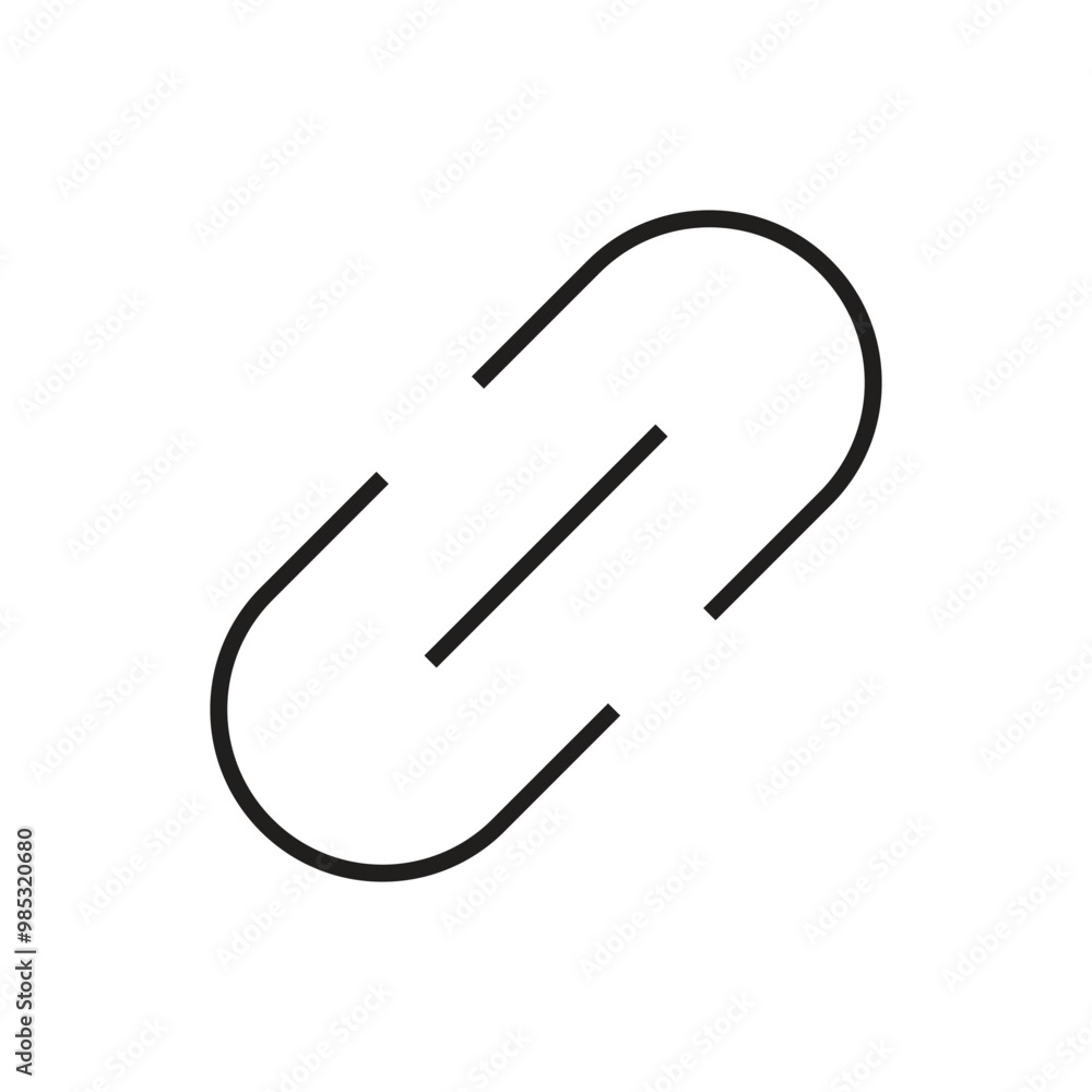 Link Icon Design. Black Out Line Icon.