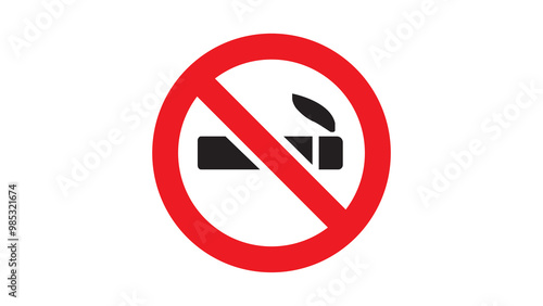 No smoking sign depicting a prohibited activity icon for public health and safety policy is isolated on a white background. Free Download No smoking sign depicting a prohibited activity icon for public health and safety policy is isolated on a white background. - GFXLoad